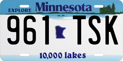 MN license plate 961TSK