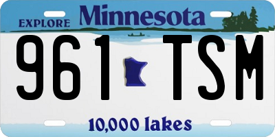 MN license plate 961TSM
