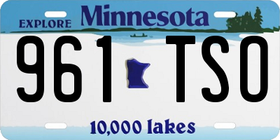 MN license plate 961TSO