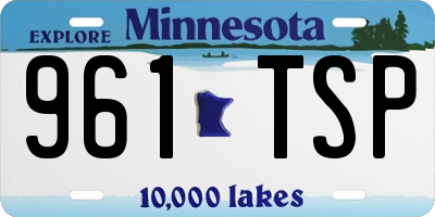 MN license plate 961TSP
