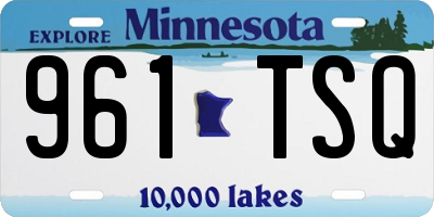 MN license plate 961TSQ