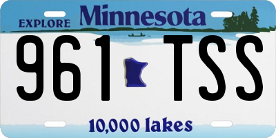 MN license plate 961TSS