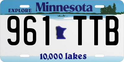 MN license plate 961TTB