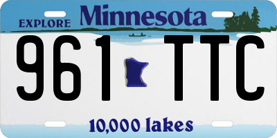 MN license plate 961TTC