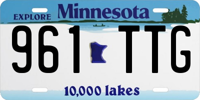 MN license plate 961TTG