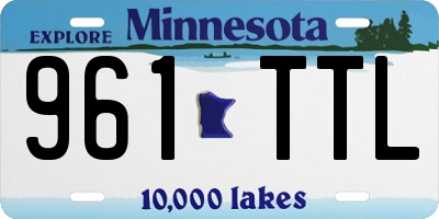MN license plate 961TTL