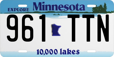MN license plate 961TTN