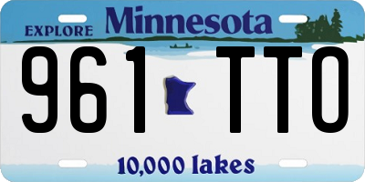 MN license plate 961TTO