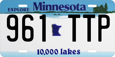 MN license plate 961TTP