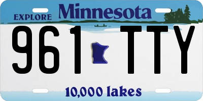 MN license plate 961TTY
