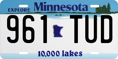 MN license plate 961TUD