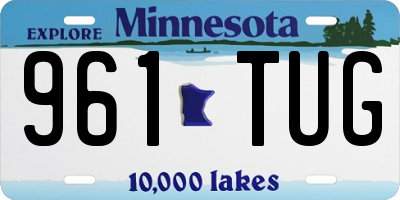 MN license plate 961TUG