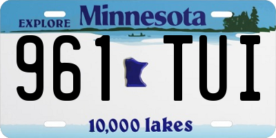 MN license plate 961TUI