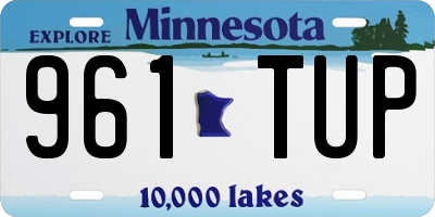 MN license plate 961TUP