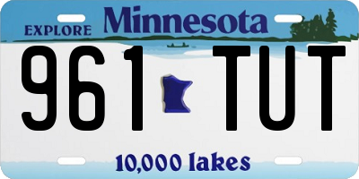 MN license plate 961TUT