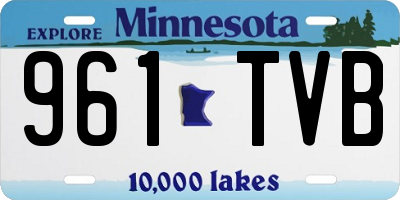 MN license plate 961TVB