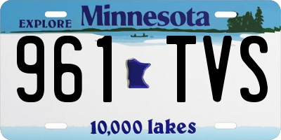 MN license plate 961TVS
