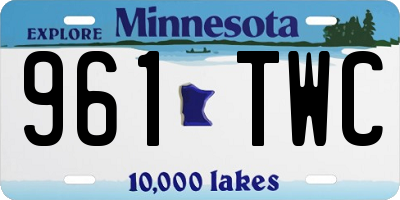 MN license plate 961TWC