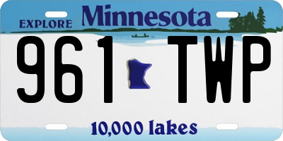 MN license plate 961TWP