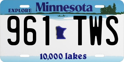 MN license plate 961TWS