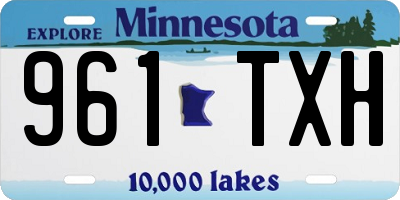 MN license plate 961TXH