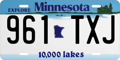 MN license plate 961TXJ