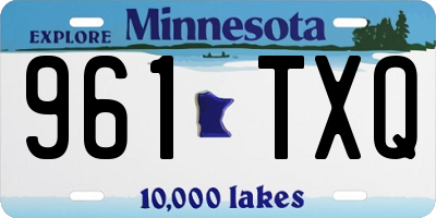 MN license plate 961TXQ