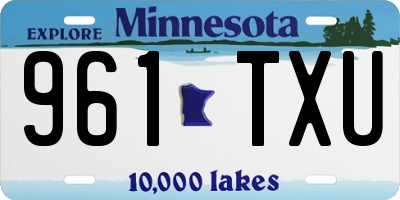 MN license plate 961TXU