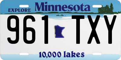 MN license plate 961TXY