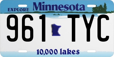 MN license plate 961TYC