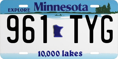 MN license plate 961TYG