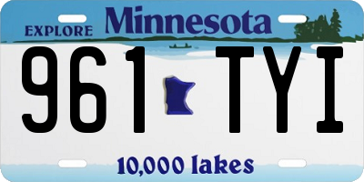 MN license plate 961TYI