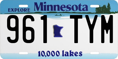 MN license plate 961TYM