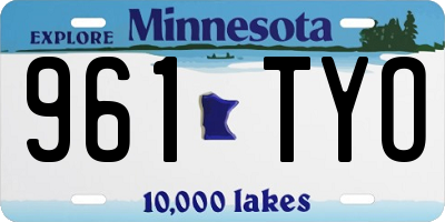 MN license plate 961TYO