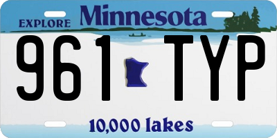 MN license plate 961TYP