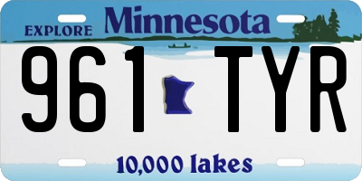 MN license plate 961TYR