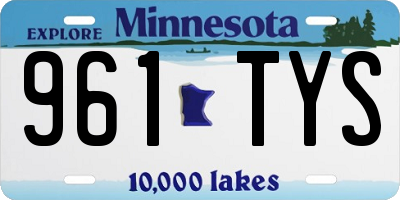 MN license plate 961TYS