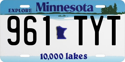 MN license plate 961TYT
