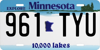MN license plate 961TYU