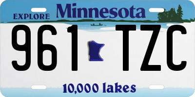MN license plate 961TZC