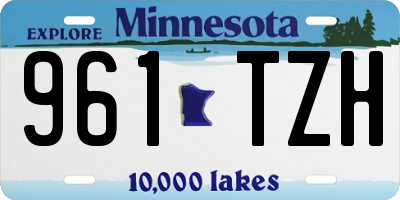 MN license plate 961TZH