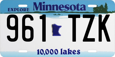 MN license plate 961TZK