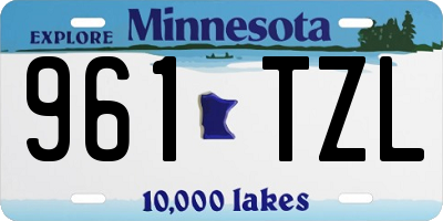 MN license plate 961TZL