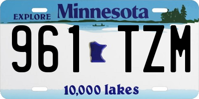 MN license plate 961TZM
