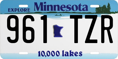 MN license plate 961TZR