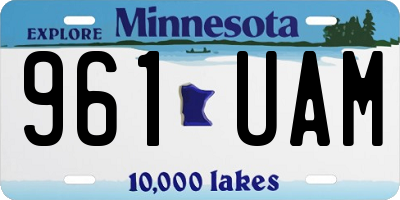 MN license plate 961UAM