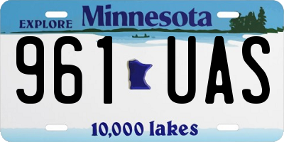 MN license plate 961UAS