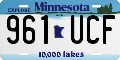 MN license plate 961UCF
