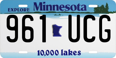 MN license plate 961UCG