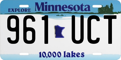 MN license plate 961UCT